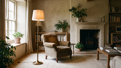 Brass floor lamp