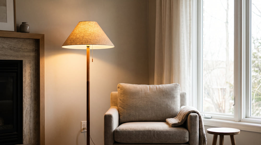 Mother-of-pearl floor lamp