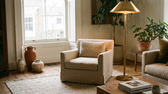 Gold floor lamp