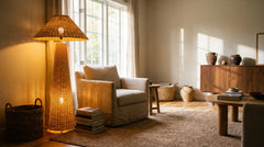 Pink floor lamp