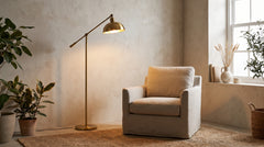 Gold living room floor lamp