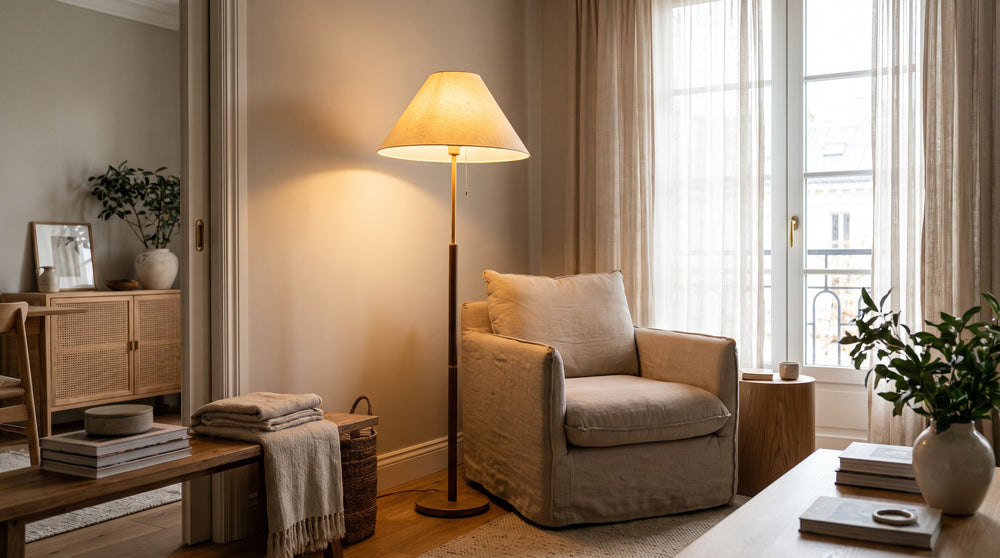Remote-controlled floor lamp