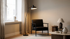 Floor lamps in black/beige
