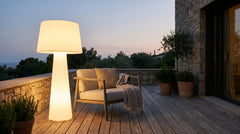 Designer outdoor floor lamps for terraces