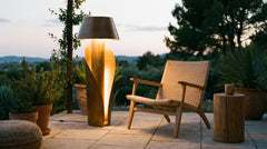 Outdoor metal lampposts