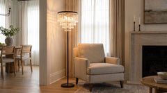 Crystal floor lamps