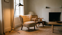 Black metal floor lamps