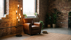 Industrial-style metal floor lamps