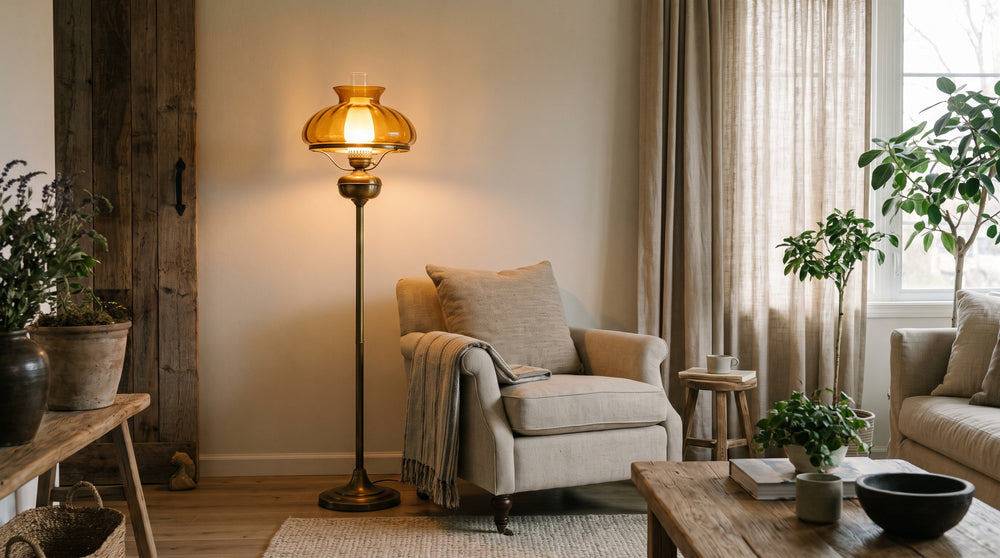 Vintage metal floor lamps