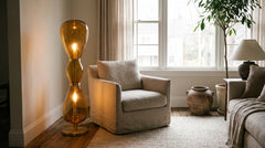 Glass floor lamps for living room