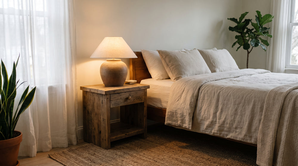 Ceramic bedside lamp
