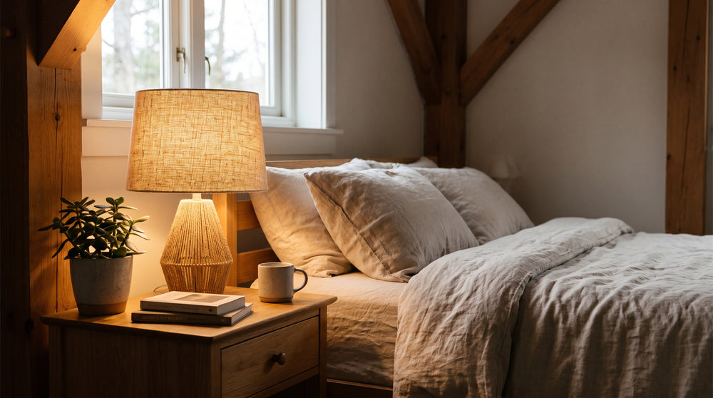 Chrome bedside lamp