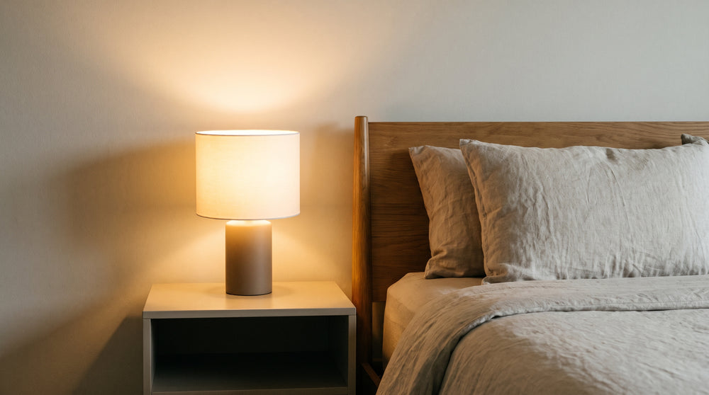 Contemporary bedside lamp