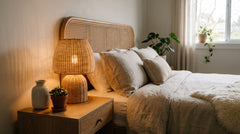 Rattan Bedside Lamp