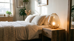 Glass Bedside Lamp