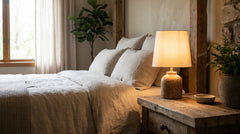 Yellow bedside lamp