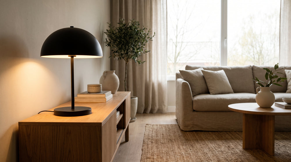 Black table lamps for living room