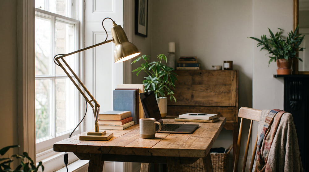 Green desk lamps