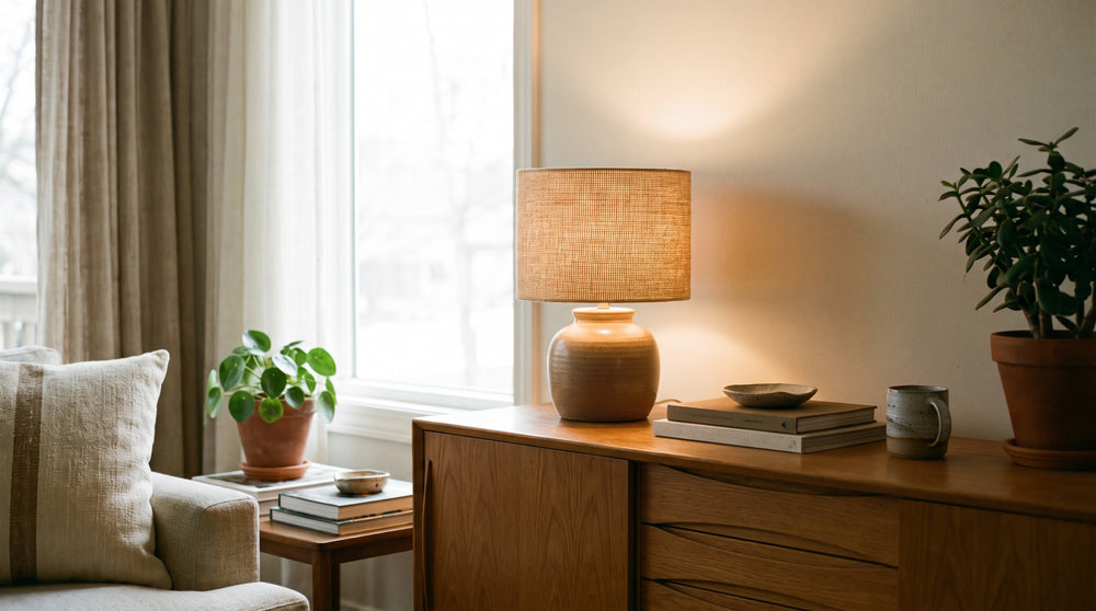 Green table lamps for living room