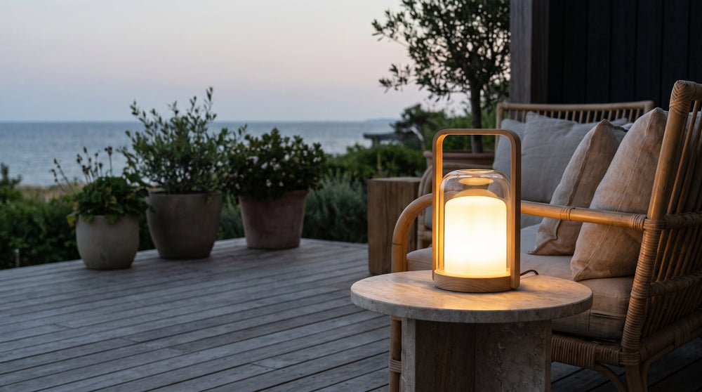 Cordless LED outdoor table lamps