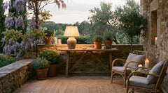Solar outdoor table lamps for patio