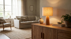 Wooden table lamps for living room