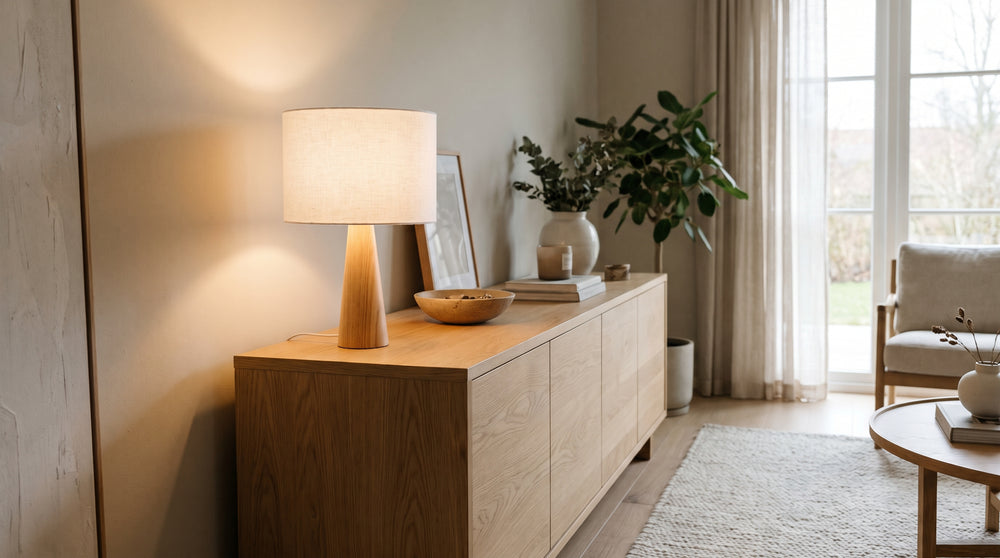 Scandinavian wooden table lamps