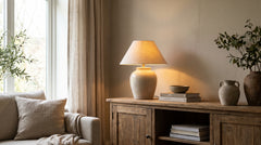 Blue ceramic table lamps