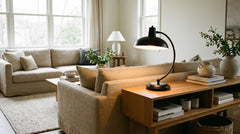 Black metal table lamps