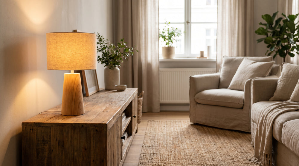 Wooden LED table lamps