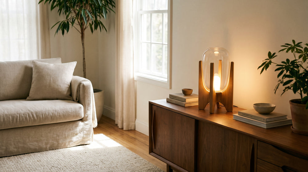 Touch-controlled LED table lamps