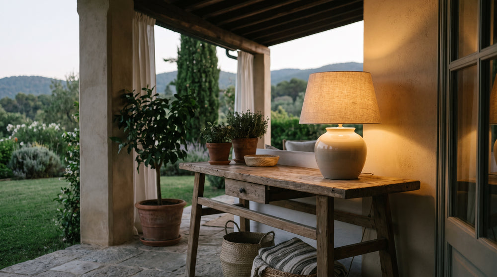 Table lamps for terrace