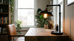 Industrial-style desk lamps
