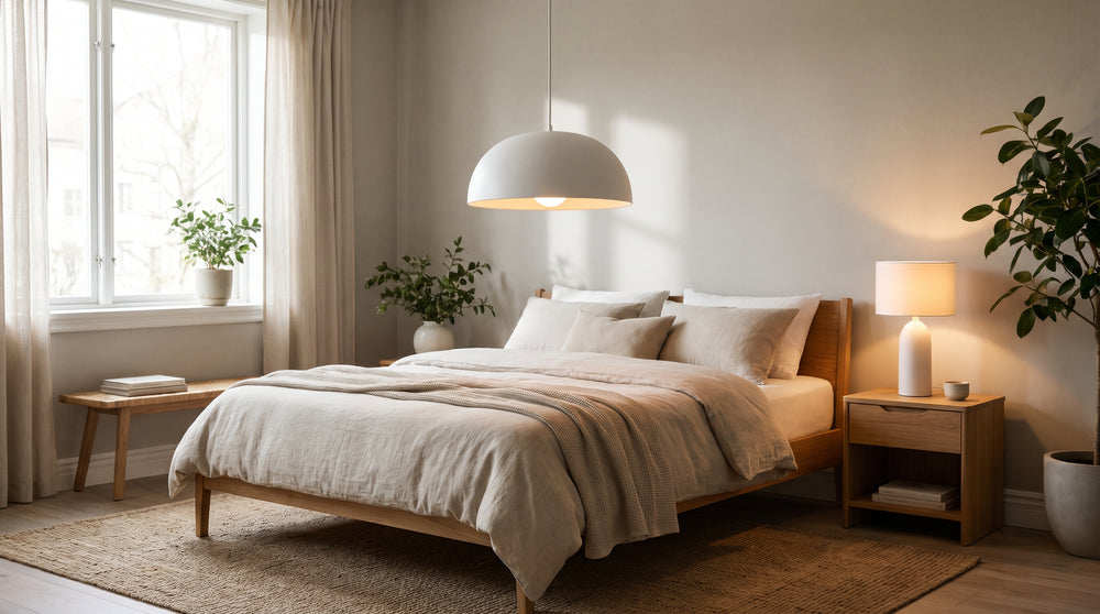 White light fixtures for bedroom