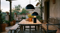 Black outdoor lighting