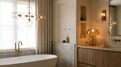 Designer bathroom lighting