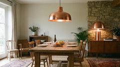 Copper lighting fixtures