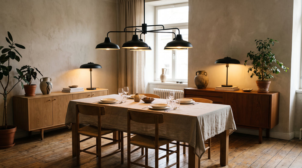 Black metal light fixtures