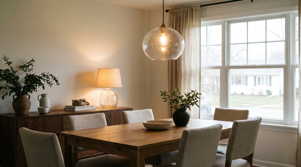Transparent glass light fixtures