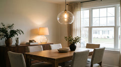Transparent glass light fixtures