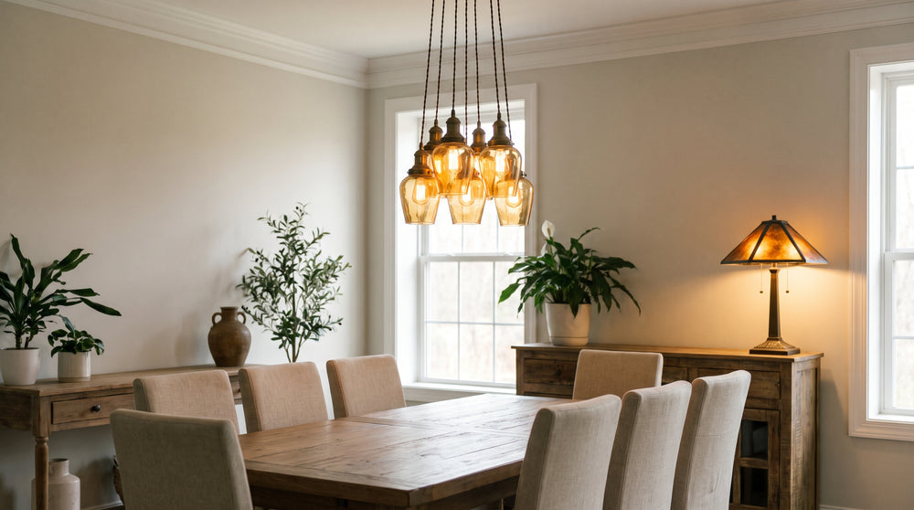 Vintage glass light fixtures