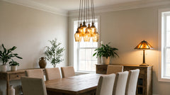 Vintage glass light fixtures