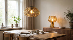 Glass pendant lights