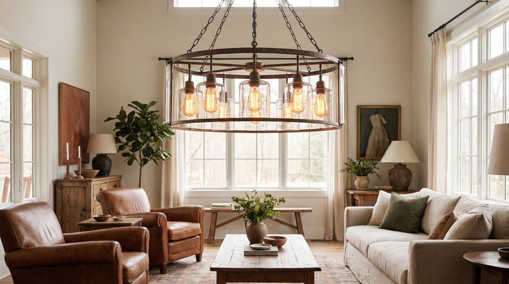 Colored chandelier