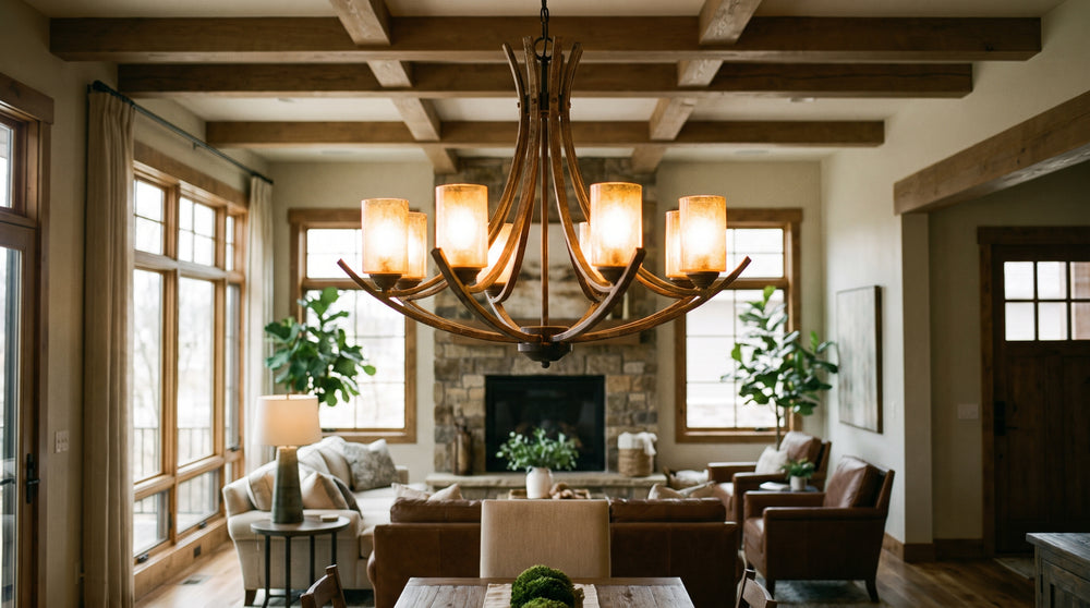 Brown chandelier