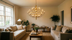 Gold chandelier
