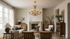 Gold chandelier