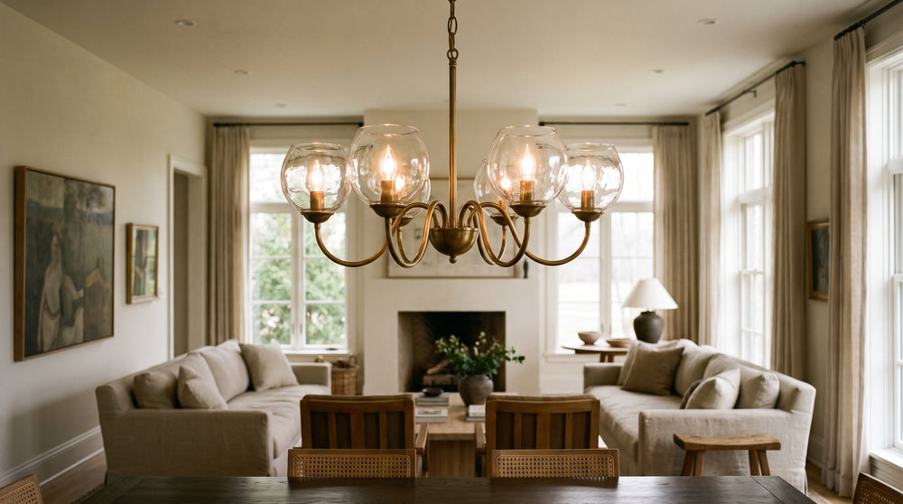 Chandelier for low ceiling