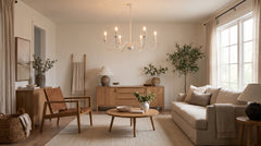White living room chandelier