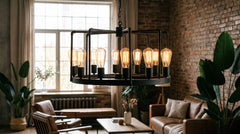 Industrial living room chandelier